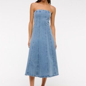 Abercrombie & Fitch Blue Strapless Dress